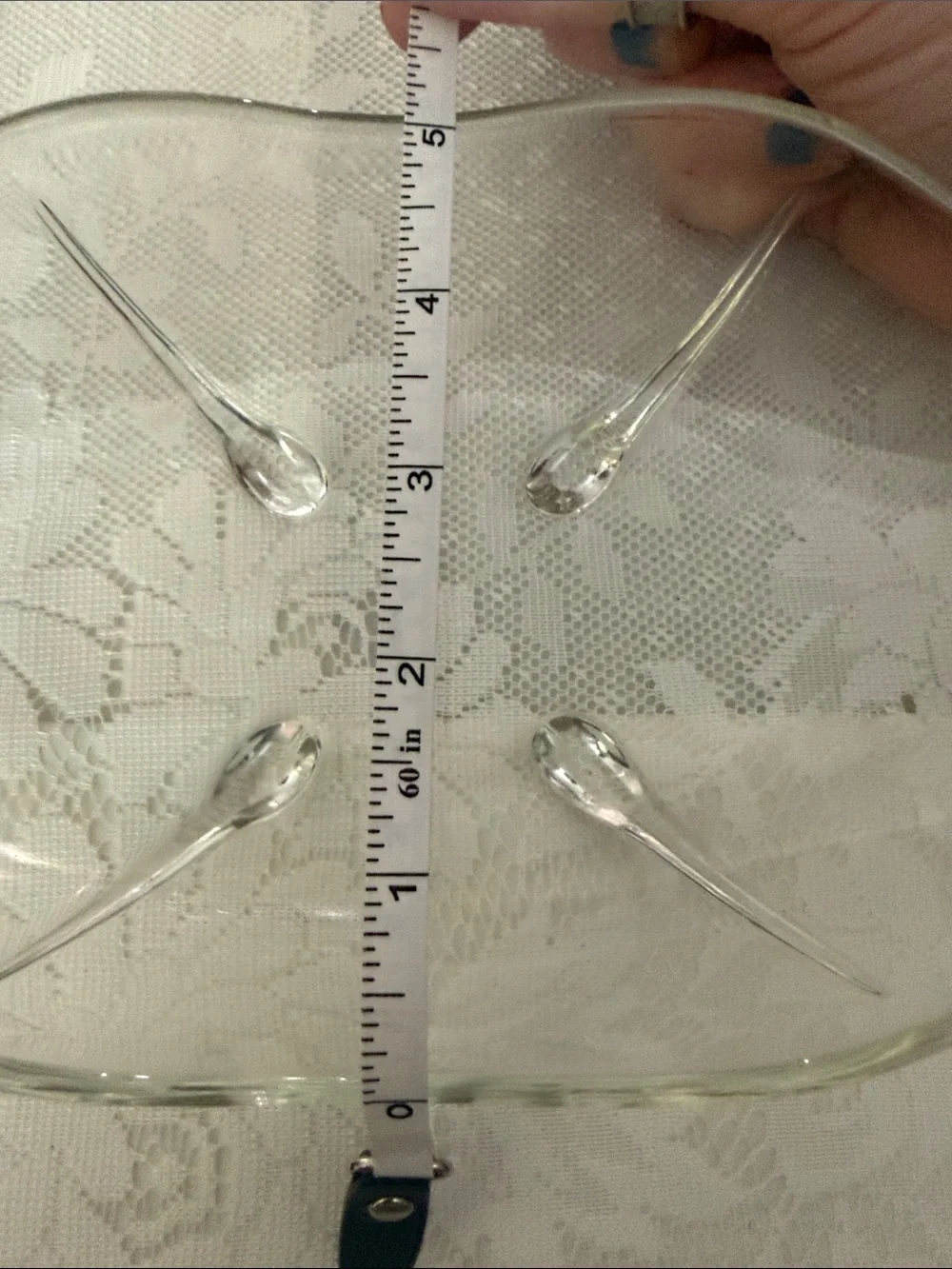 Vintage Anchor Hocking Swedish Modern Clear Glass Bowls Set of 3 Mid-Century